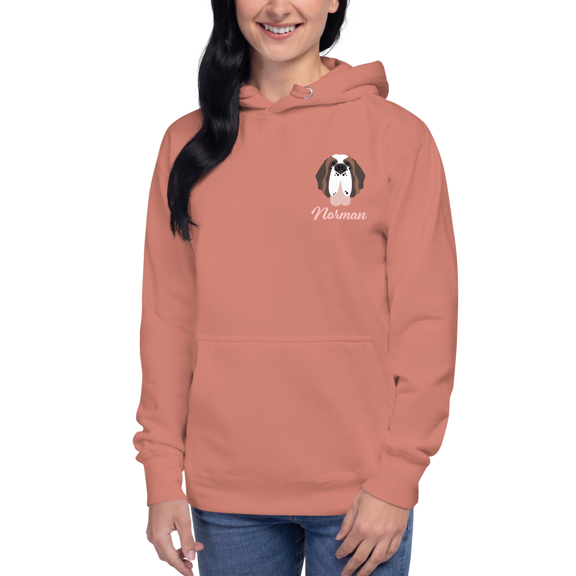 Big Dog Mom Personalize Name Hoodie - Lucy + Norman