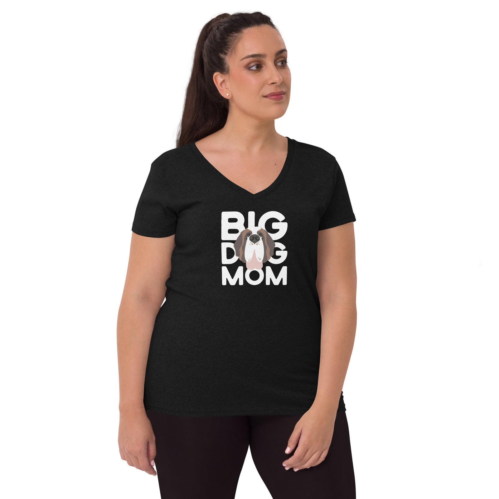 Big Dog Mom Recycled V-Neck T-Shirt - Lucy + Norman