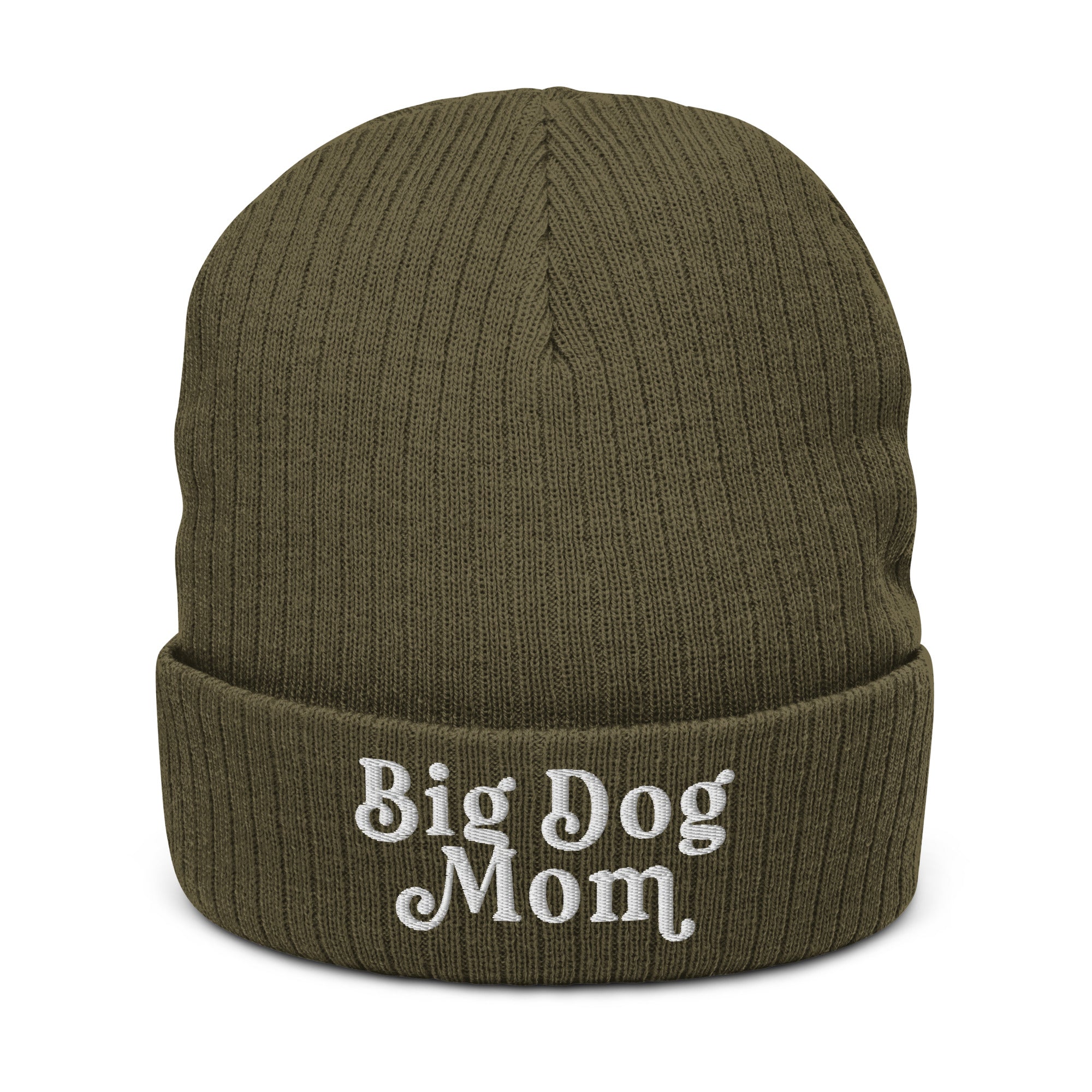 Big Dog Mom Ribbed Knit Beanie - Lucy + Norman