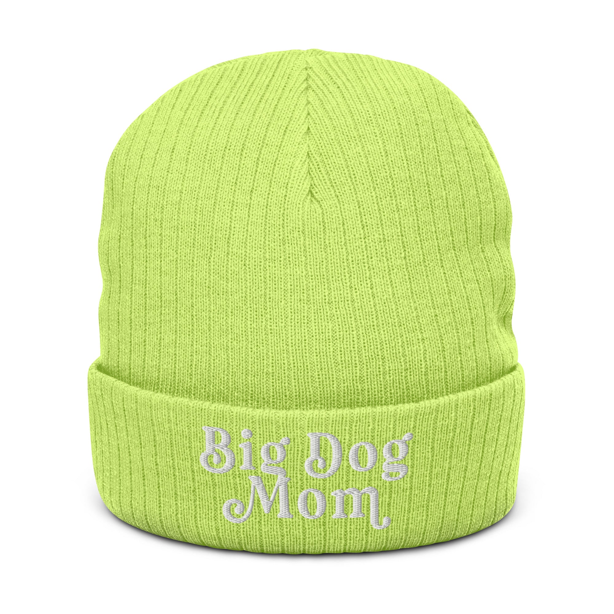 Big Dog Mom Ribbed Knit Beanie - Lucy + Norman