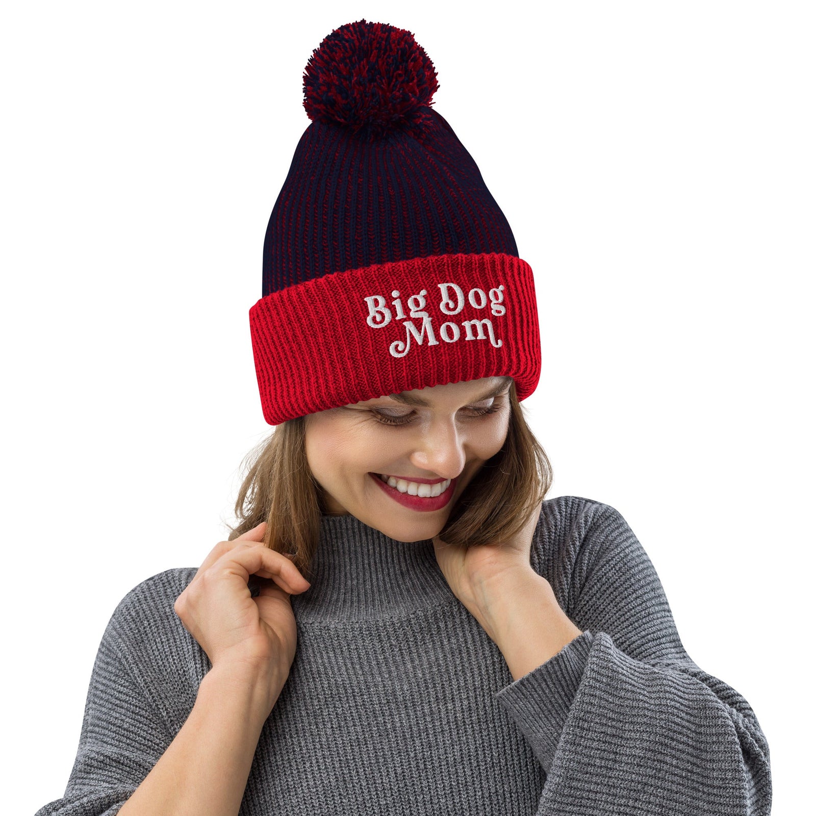 Big Dog Mom Speckled Pom-Pom Beanie - Lucy + Norman