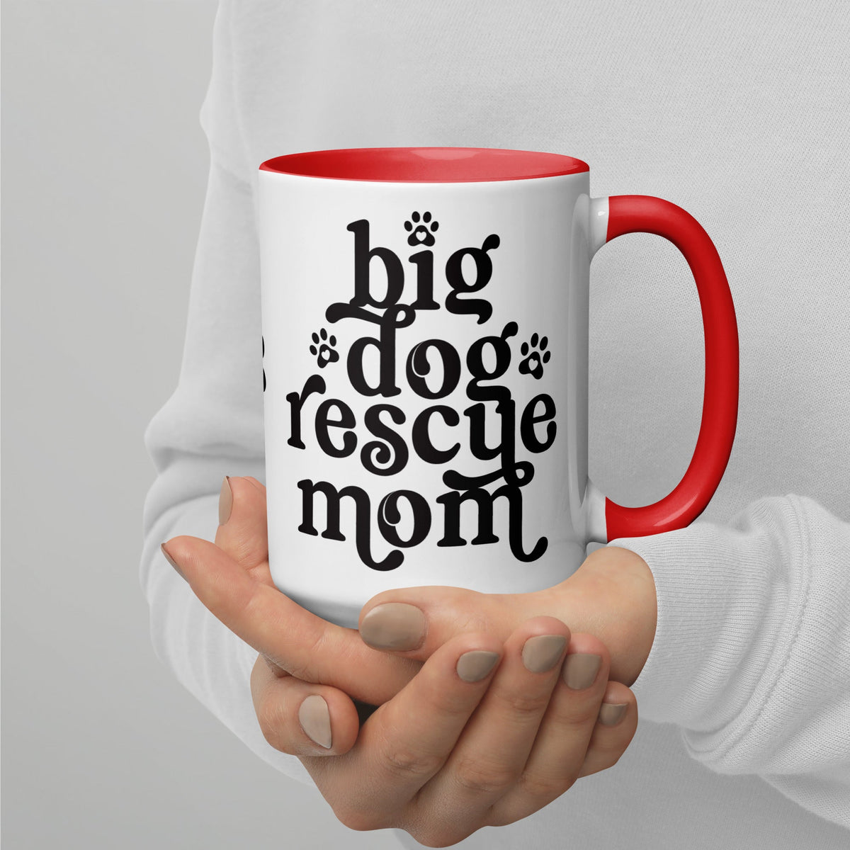 Big Dog Rescue Mom Mug with Color Inside - Lucy + Norman