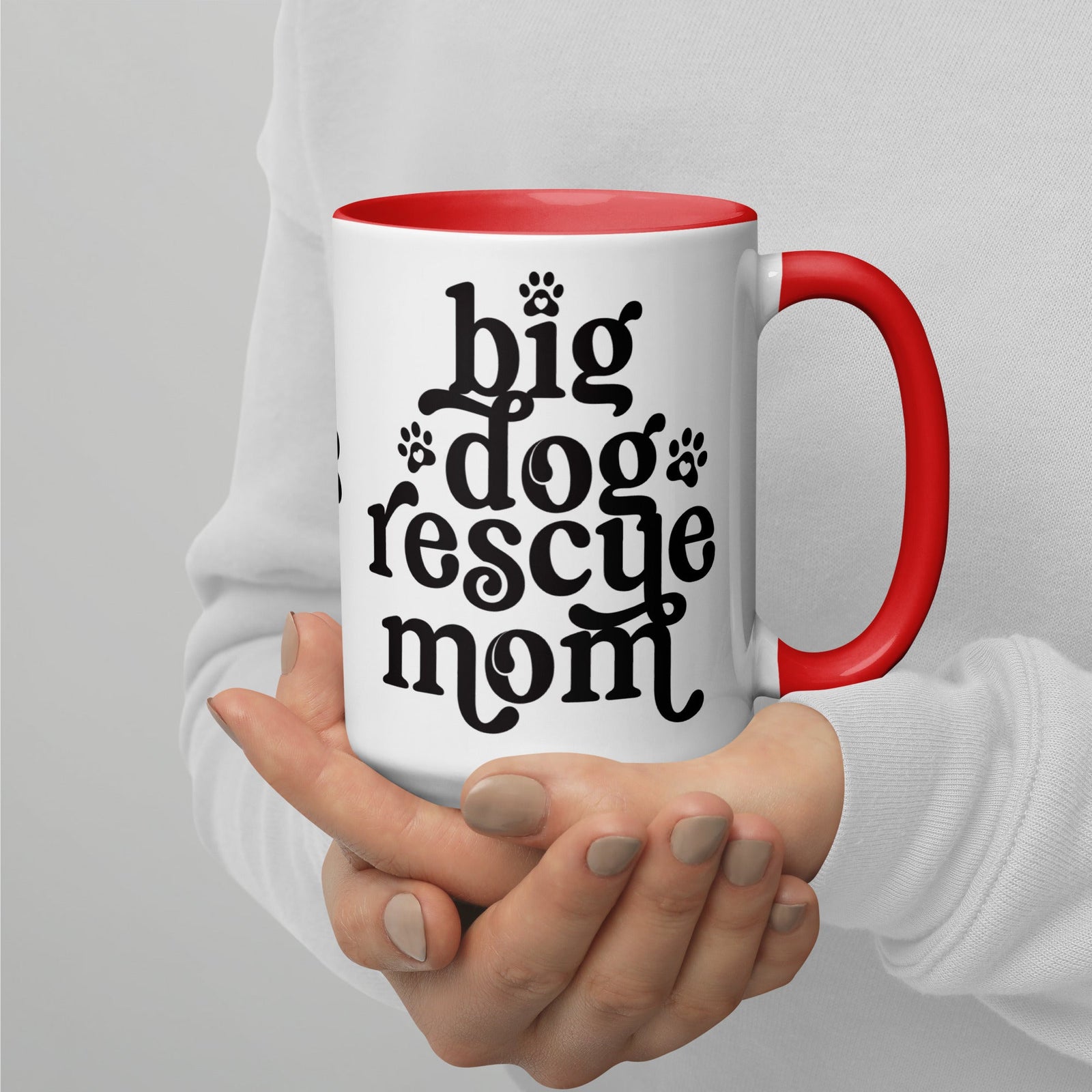 Big Dog Rescue Mom Mug with Color Inside - Lucy + Norman