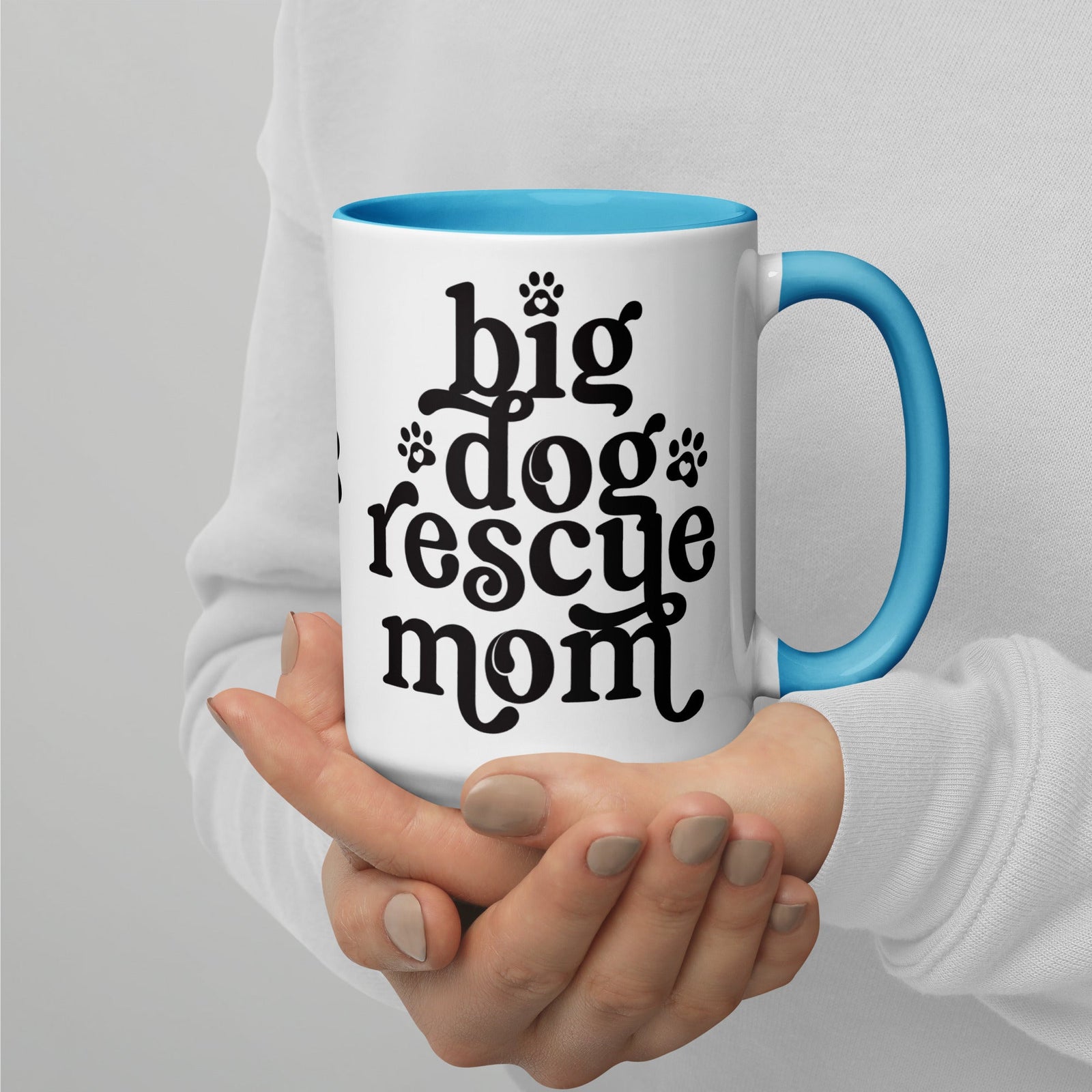 Big Dog Rescue Mom Mug with Color Inside - Lucy + Norman