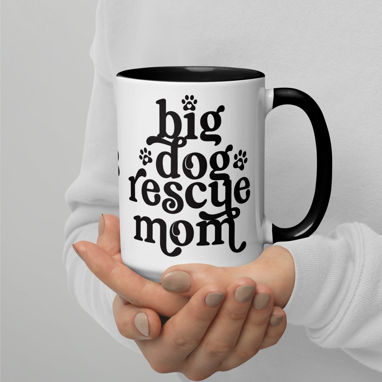Big Dog Rescue Mom Mug with Color Inside - Lucy + Norman