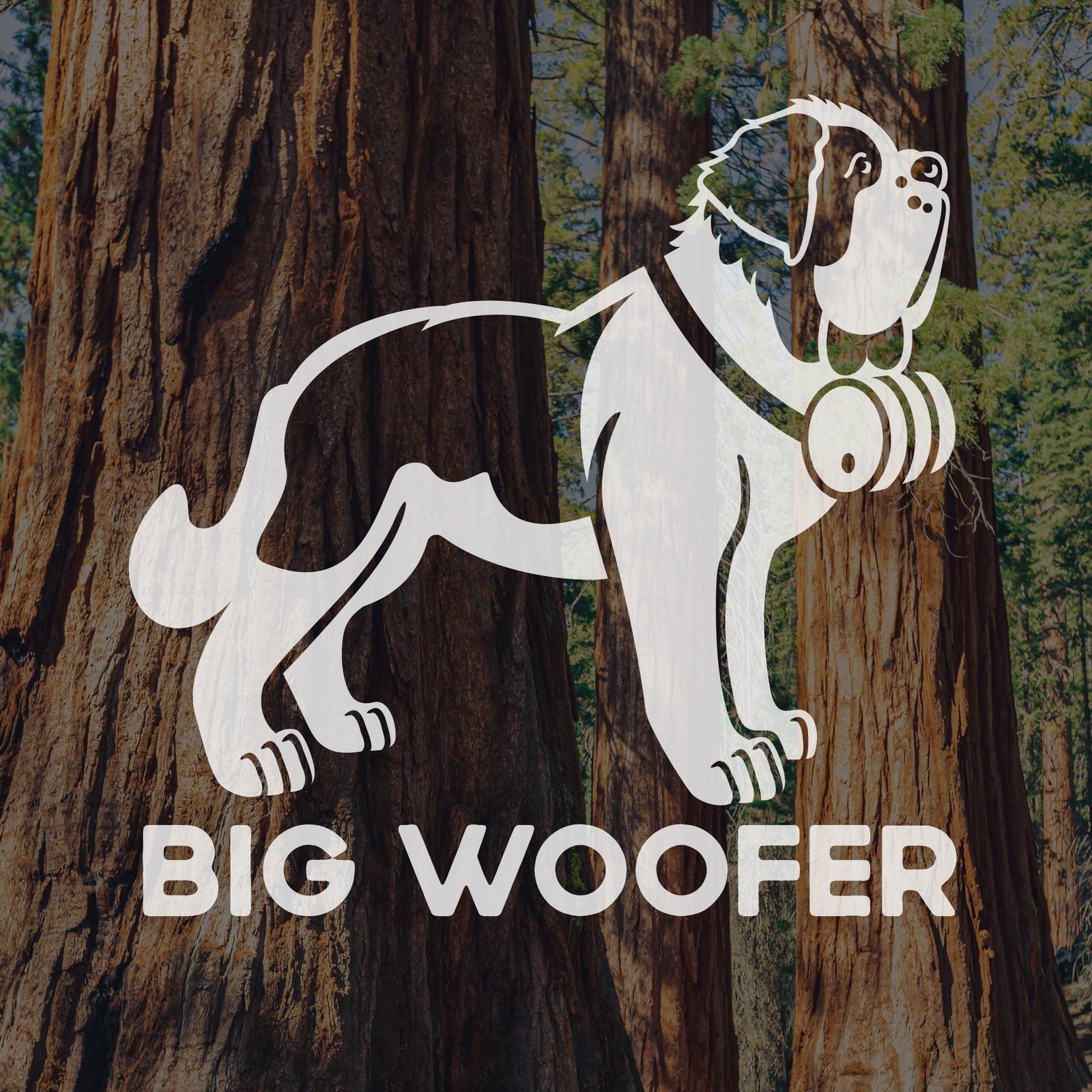 Big Woofer Saint Bernard Dog Car Window Decal - Lucy + Norman