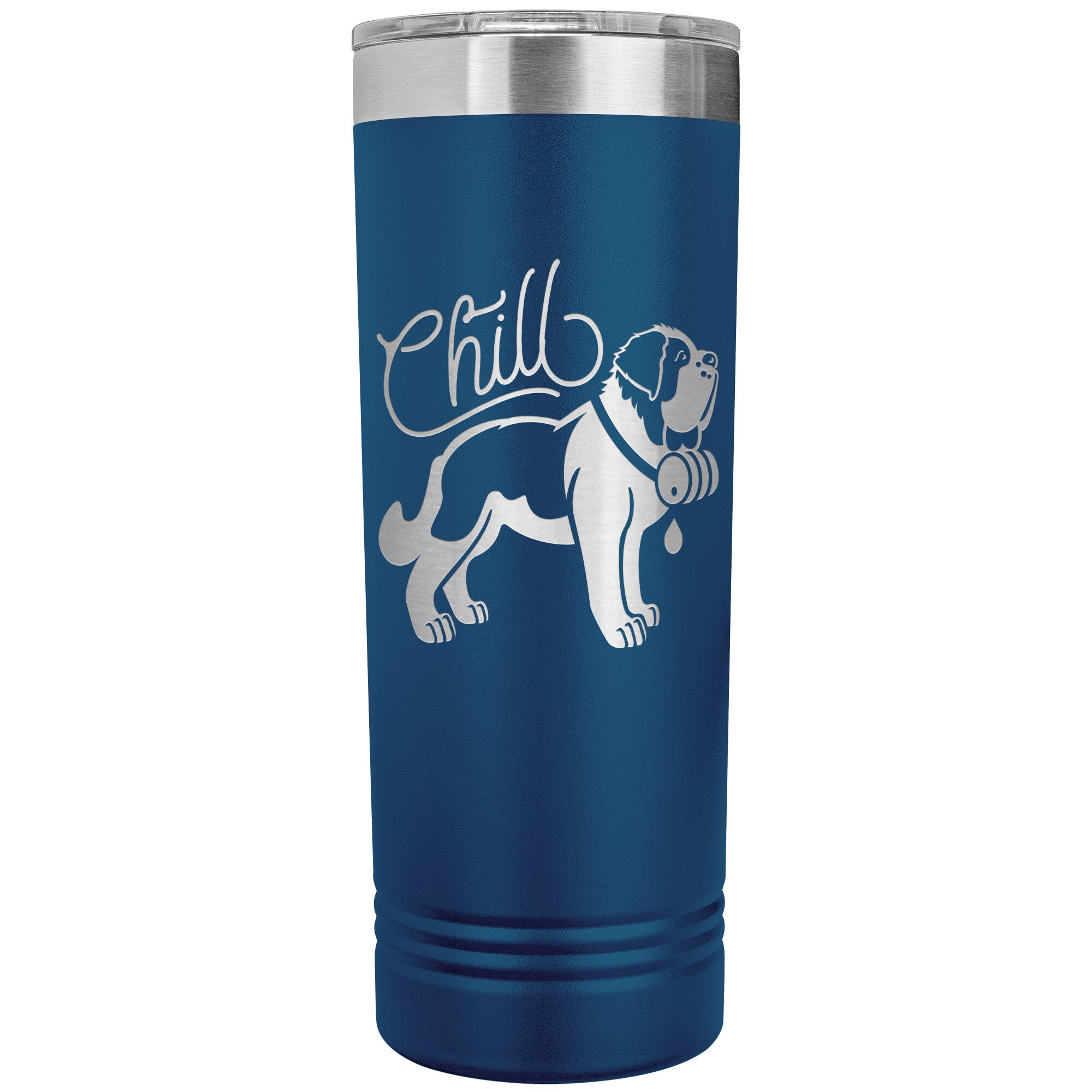 Chill St Bernard Dog Skinny Tumbler - Lucy + Norman