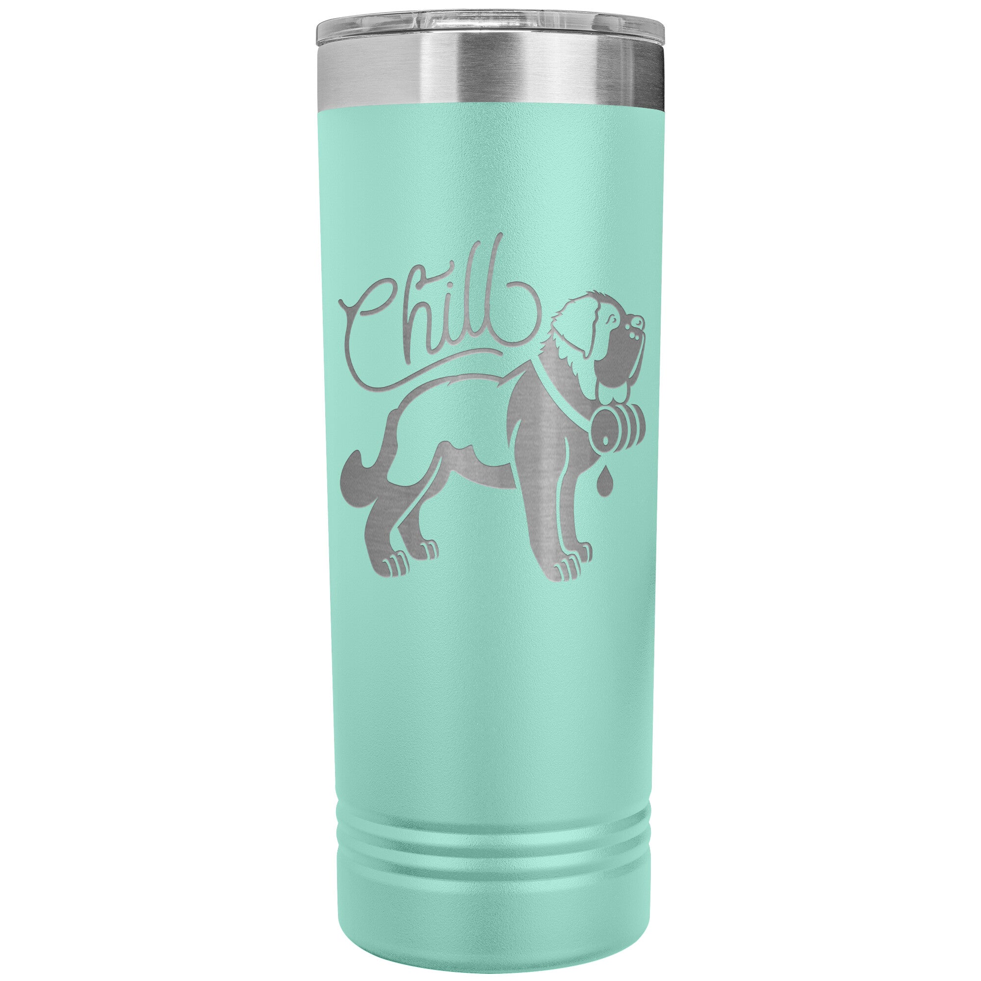 Chill St Bernard Dog Skinny Tumbler - Lucy + Norman