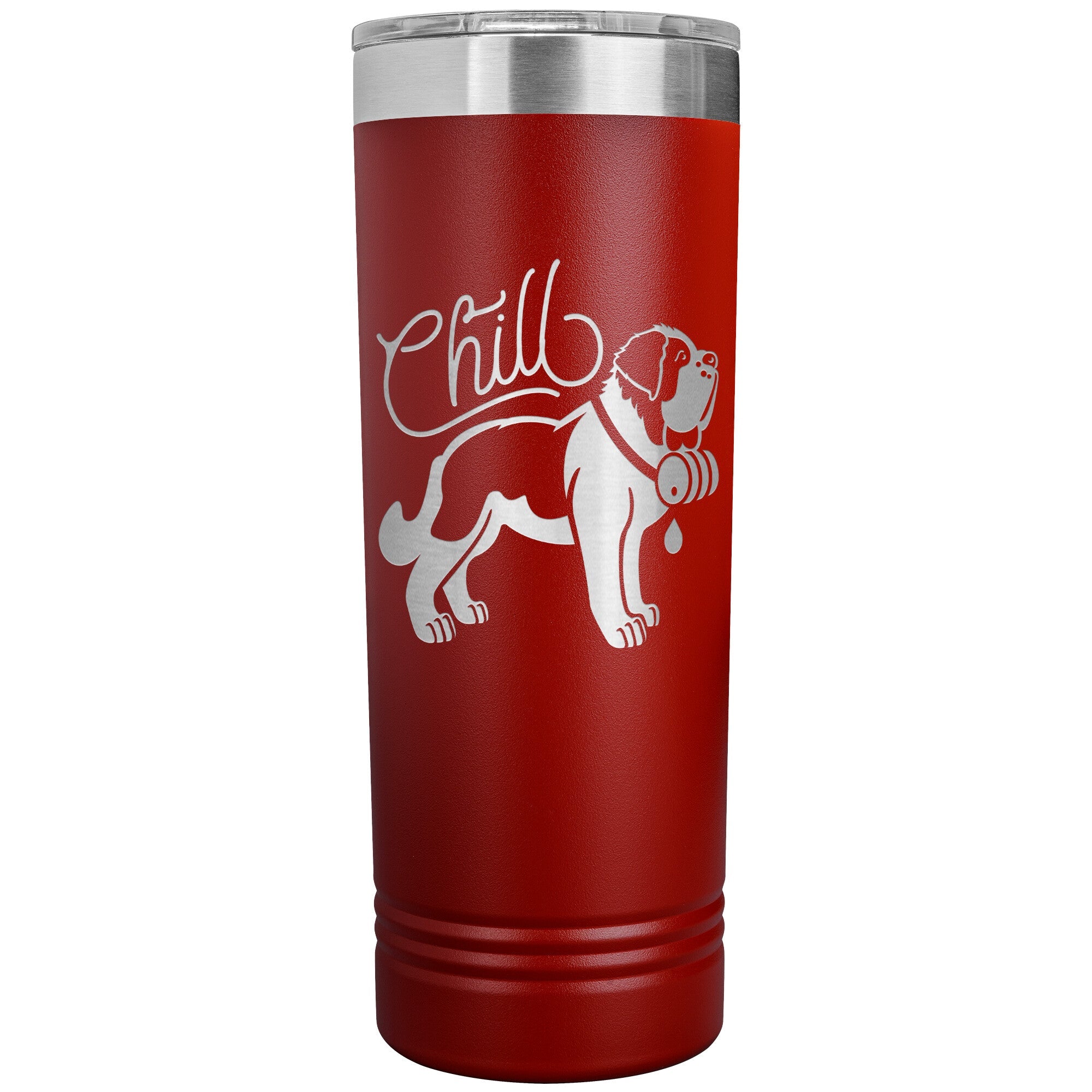 Chill St Bernard Dog Skinny Tumbler - Lucy + Norman