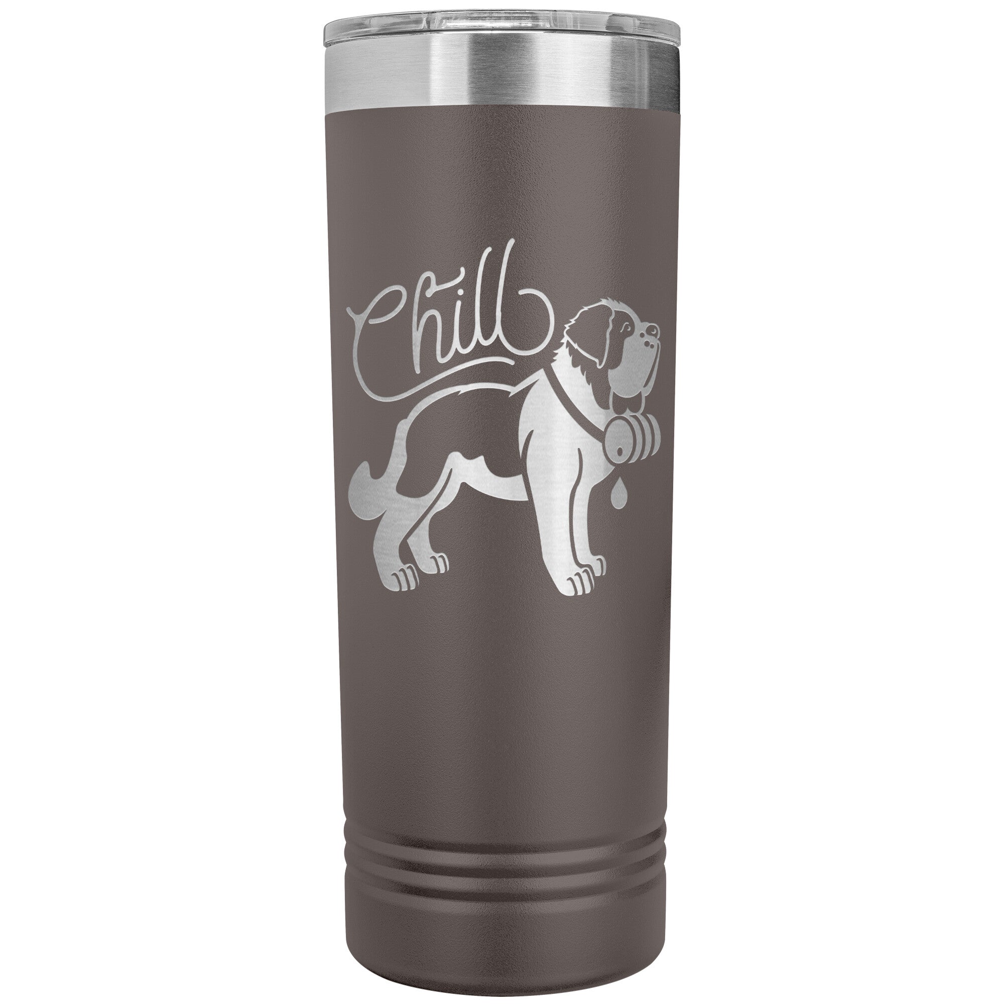 Chill St Bernard Dog Skinny Tumbler - Lucy + Norman