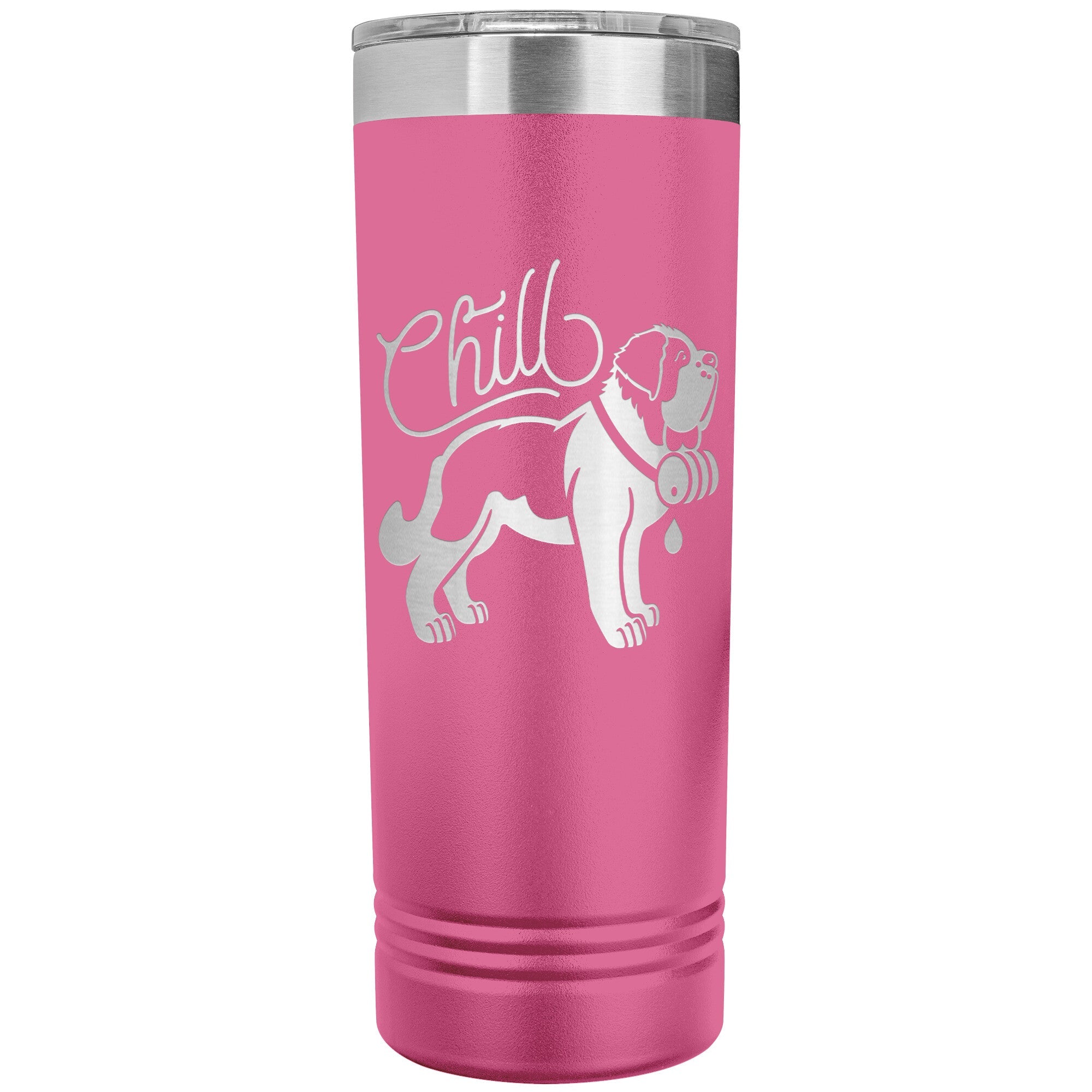 Chill St Bernard Dog Skinny Tumbler - Lucy + Norman