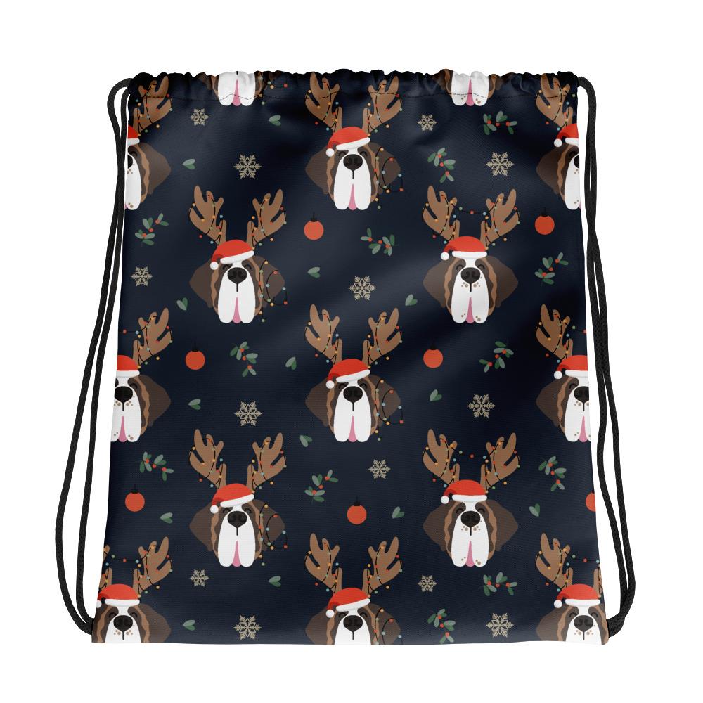 Christmas Reindeer Saints Drawstring Bag - Lucy + Norman