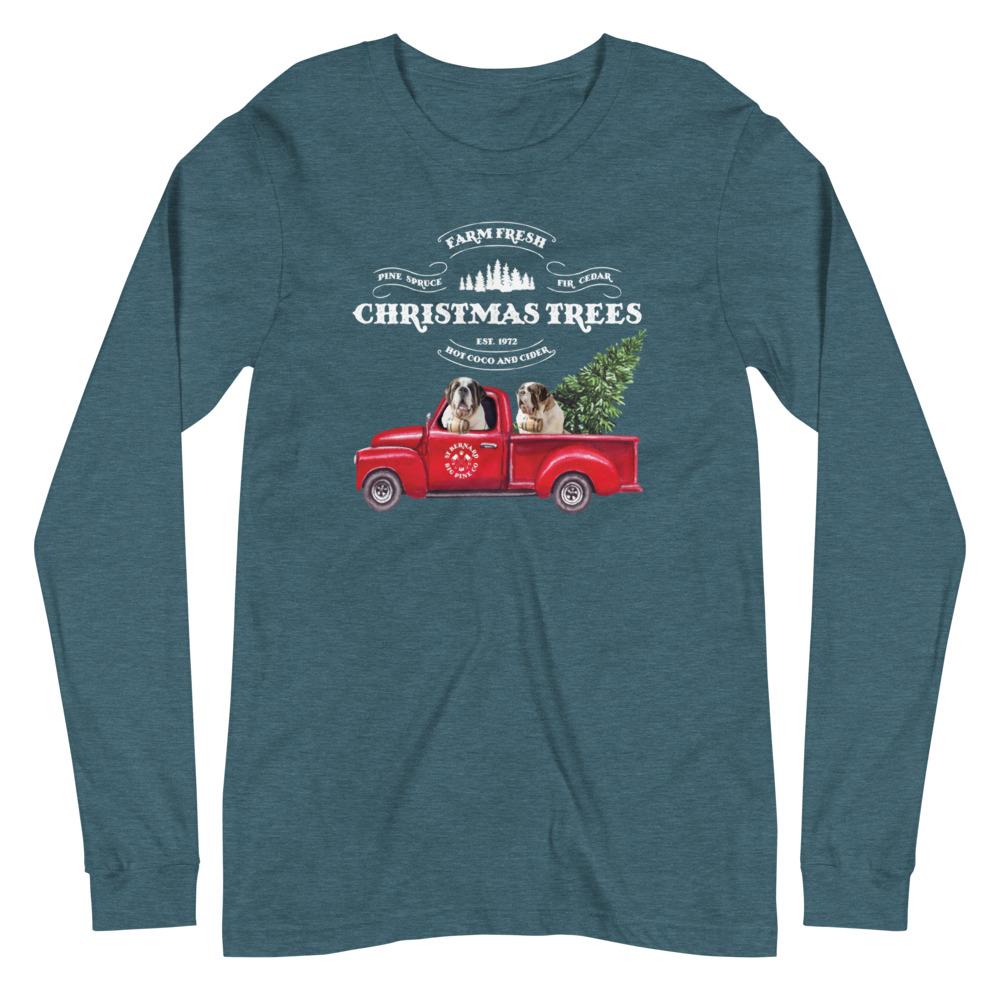 Christmas Tree Truck Long Sleeve Tee - Lucy + Norman