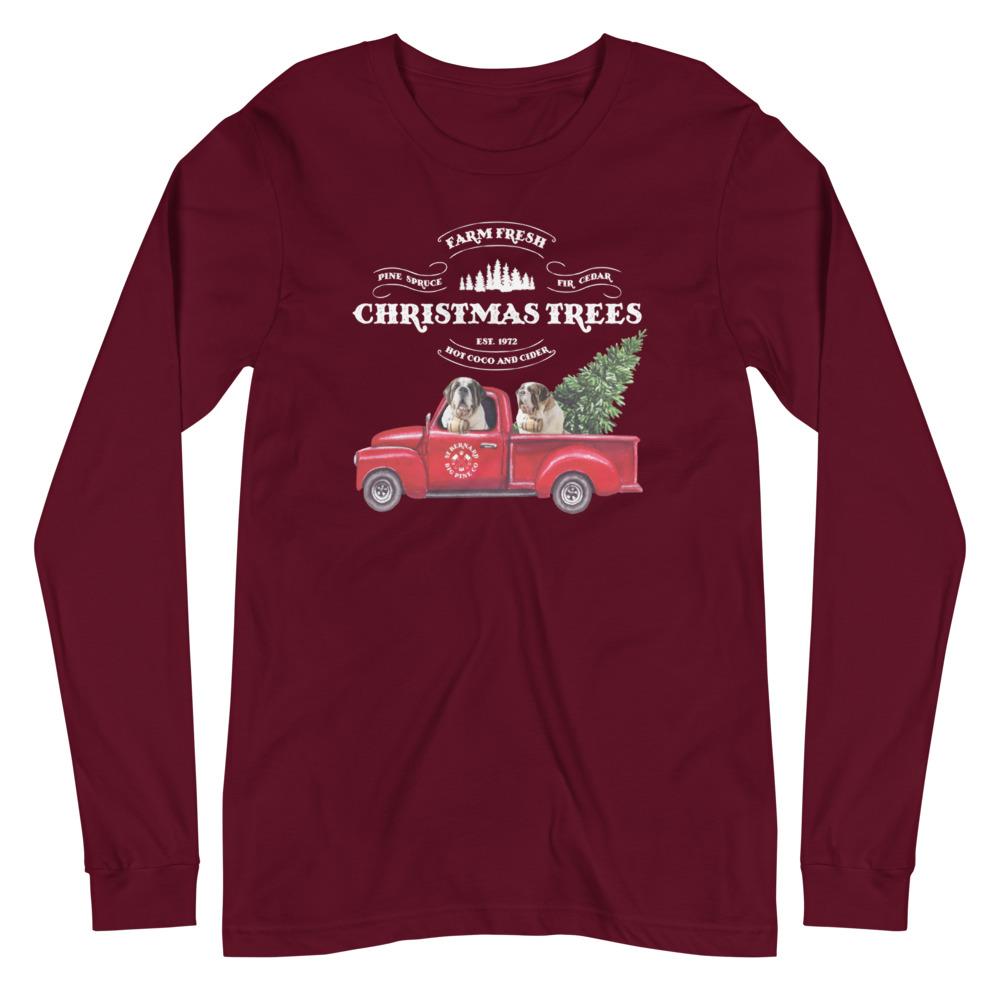 Christmas Tree Truck Long Sleeve Tee - Lucy + Norman