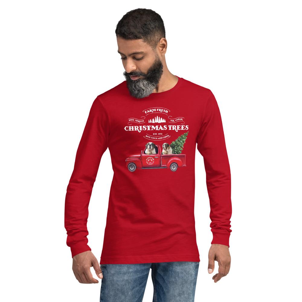 Christmas Tree Truck Long Sleeve Tee - Lucy + Norman