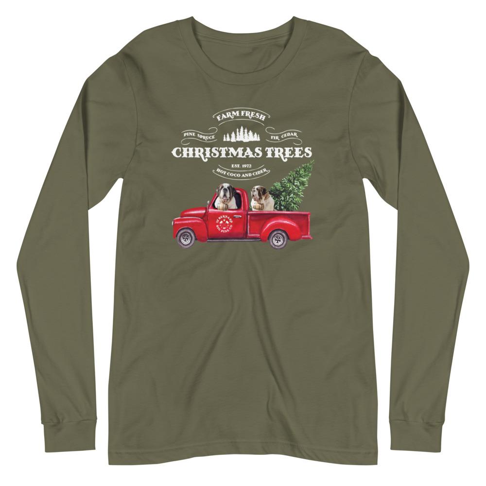 Christmas Tree Truck Long Sleeve Tee - Lucy + Norman