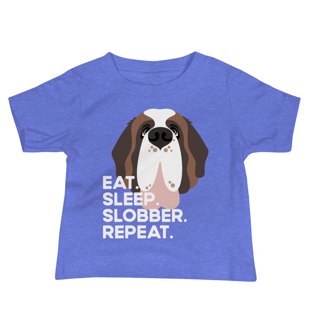 Eat Sleep Slobber Repeat Baby Jersey Tee - Lucy + Norman