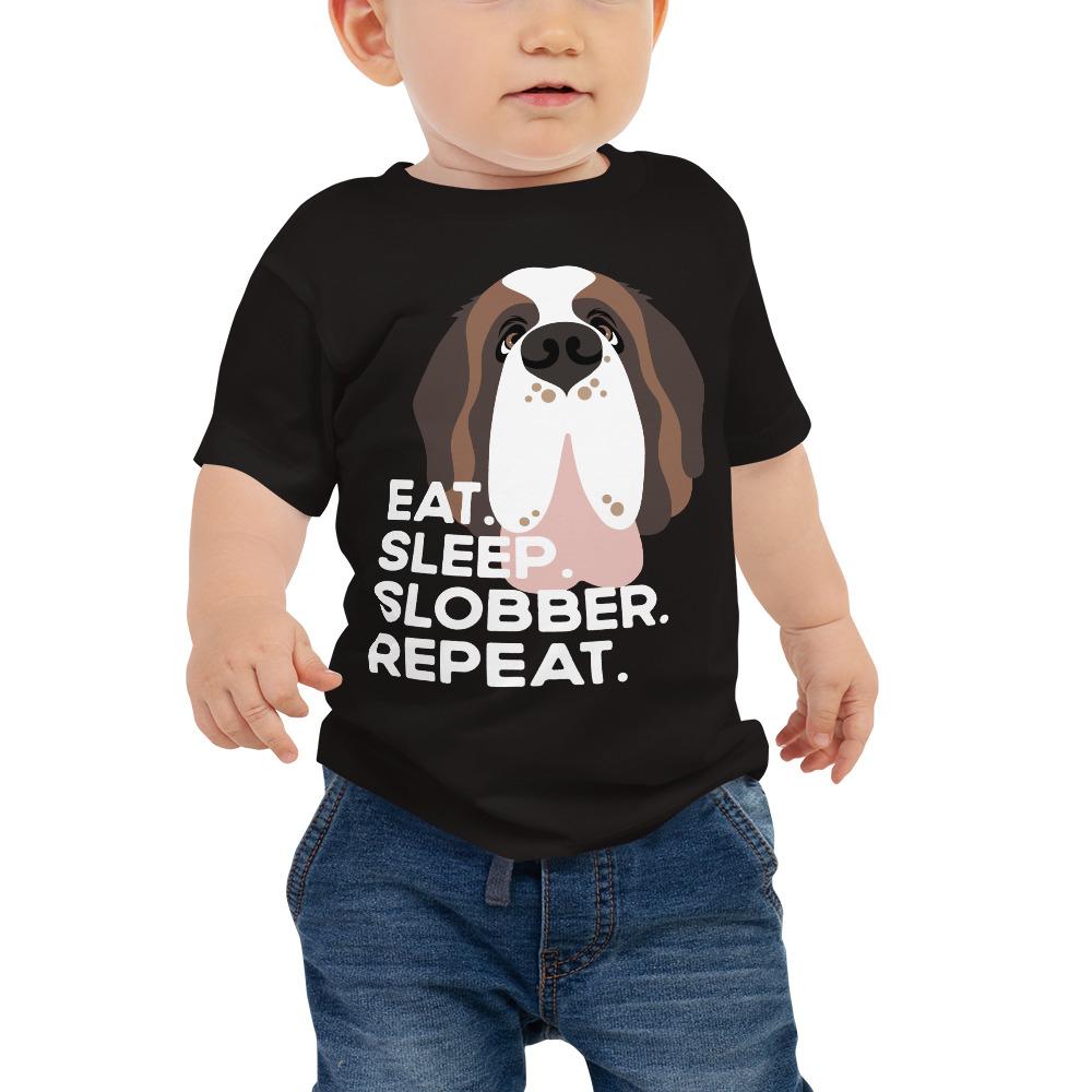 Eat Sleep Slobber Repeat Baby Jersey Tee - Lucy + Norman