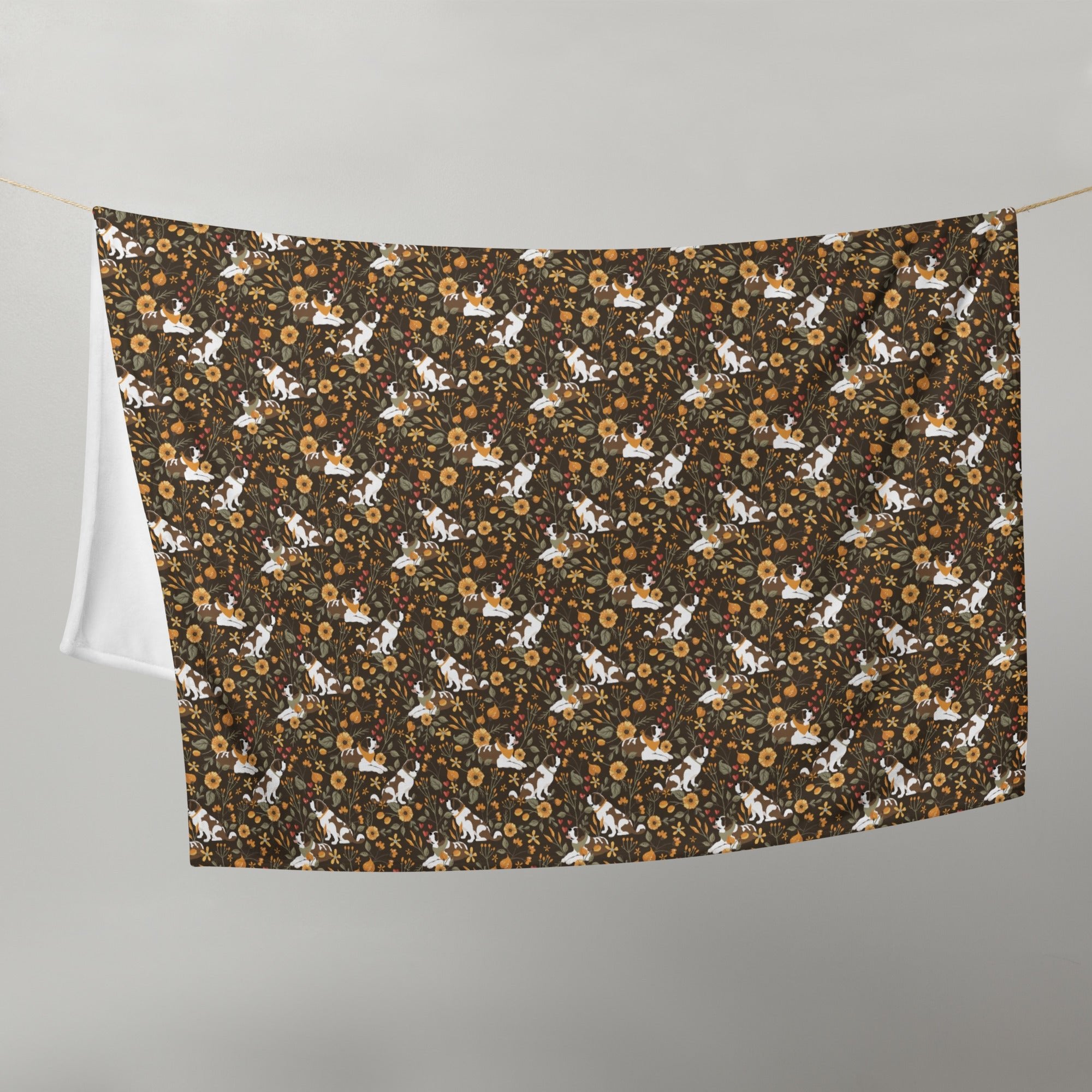 Fall Meadow Fleece Throw Blanket - Lucy + Norman