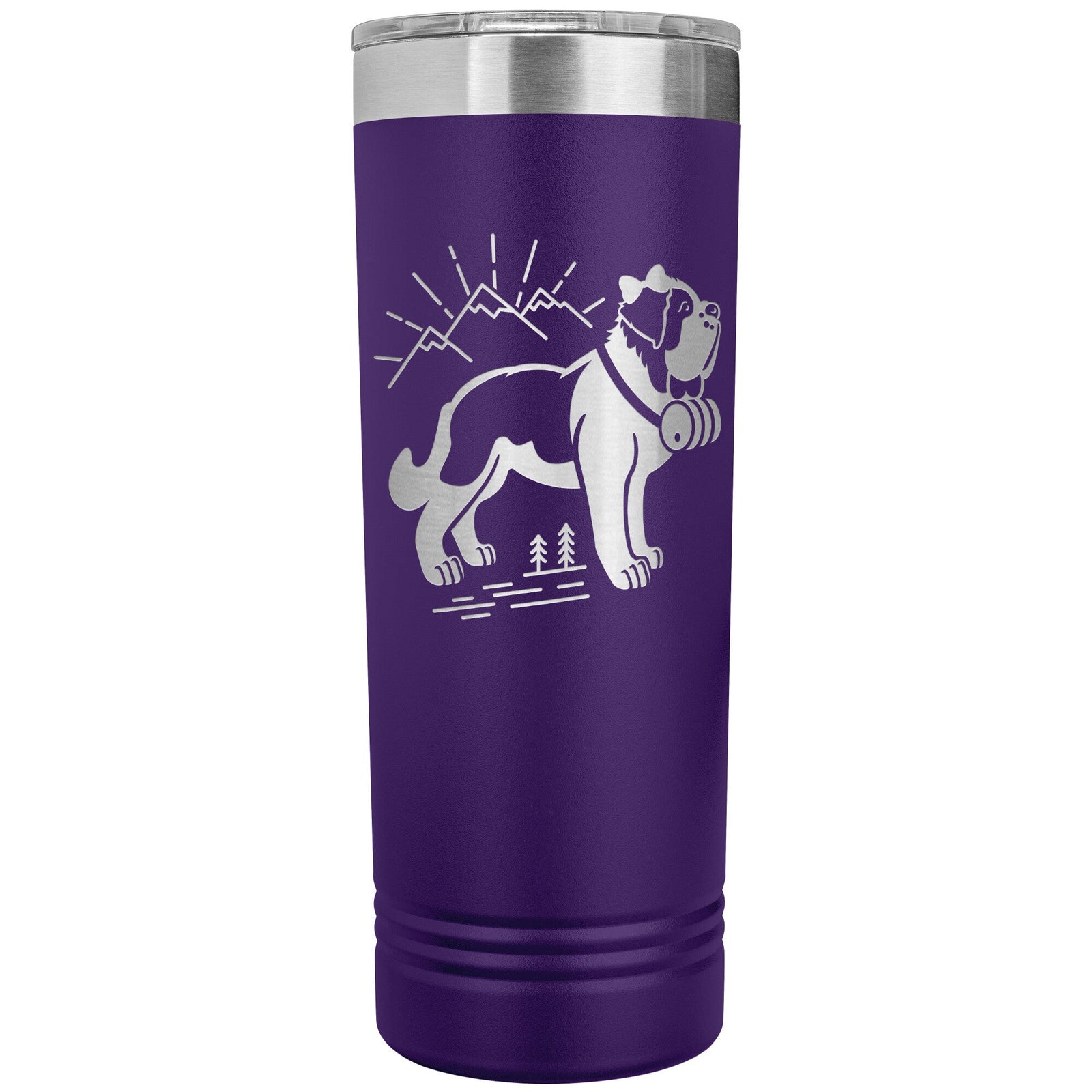 Female St Bernard with Mountains Skinny Tumbler - Lucy + Norman