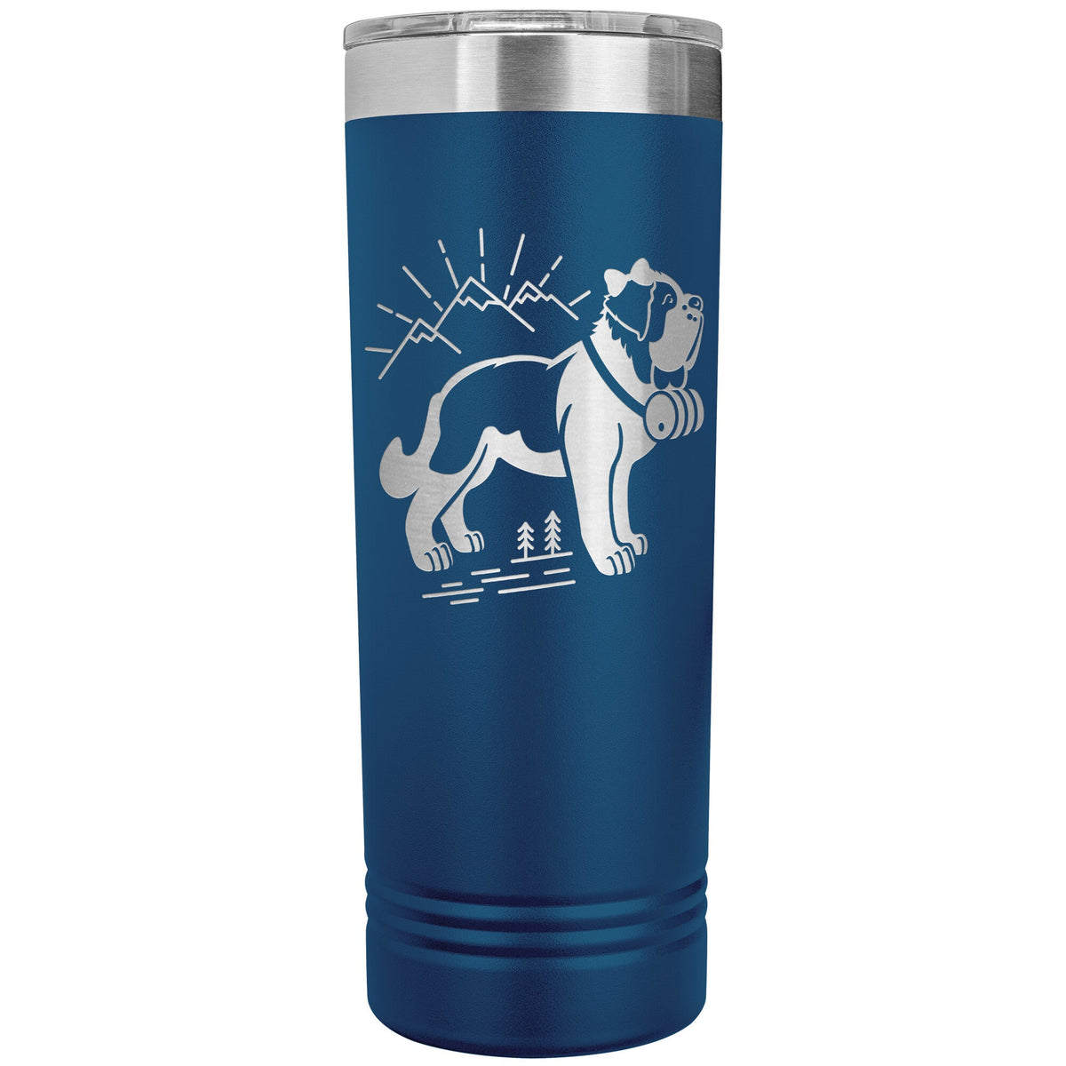 Female St Bernard with Mountains Skinny Tumbler - Lucy + Norman
