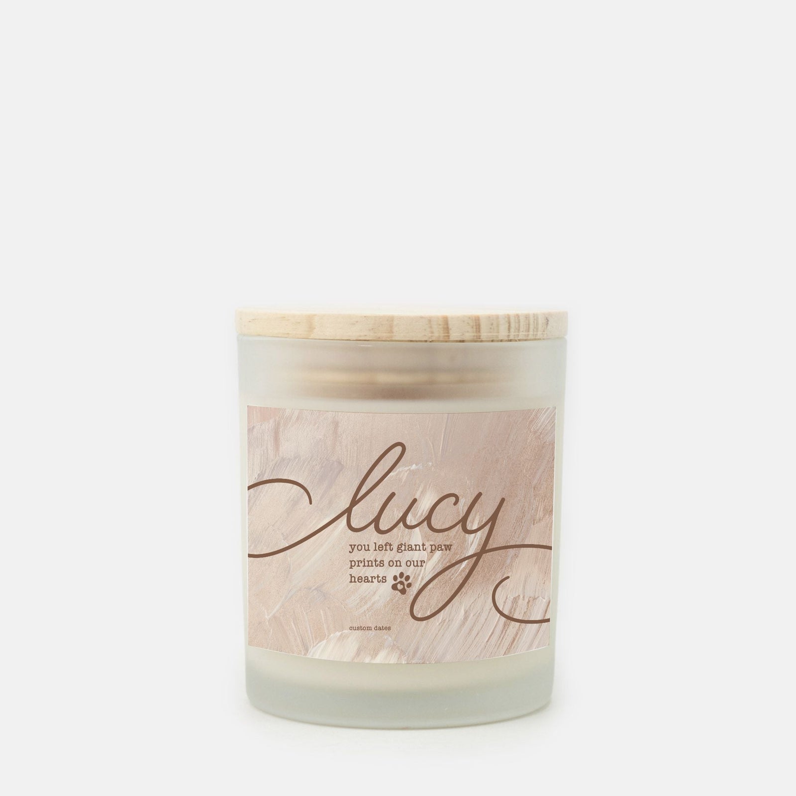 Giant Paw Prints Memorial Candle - Lucy + Norman