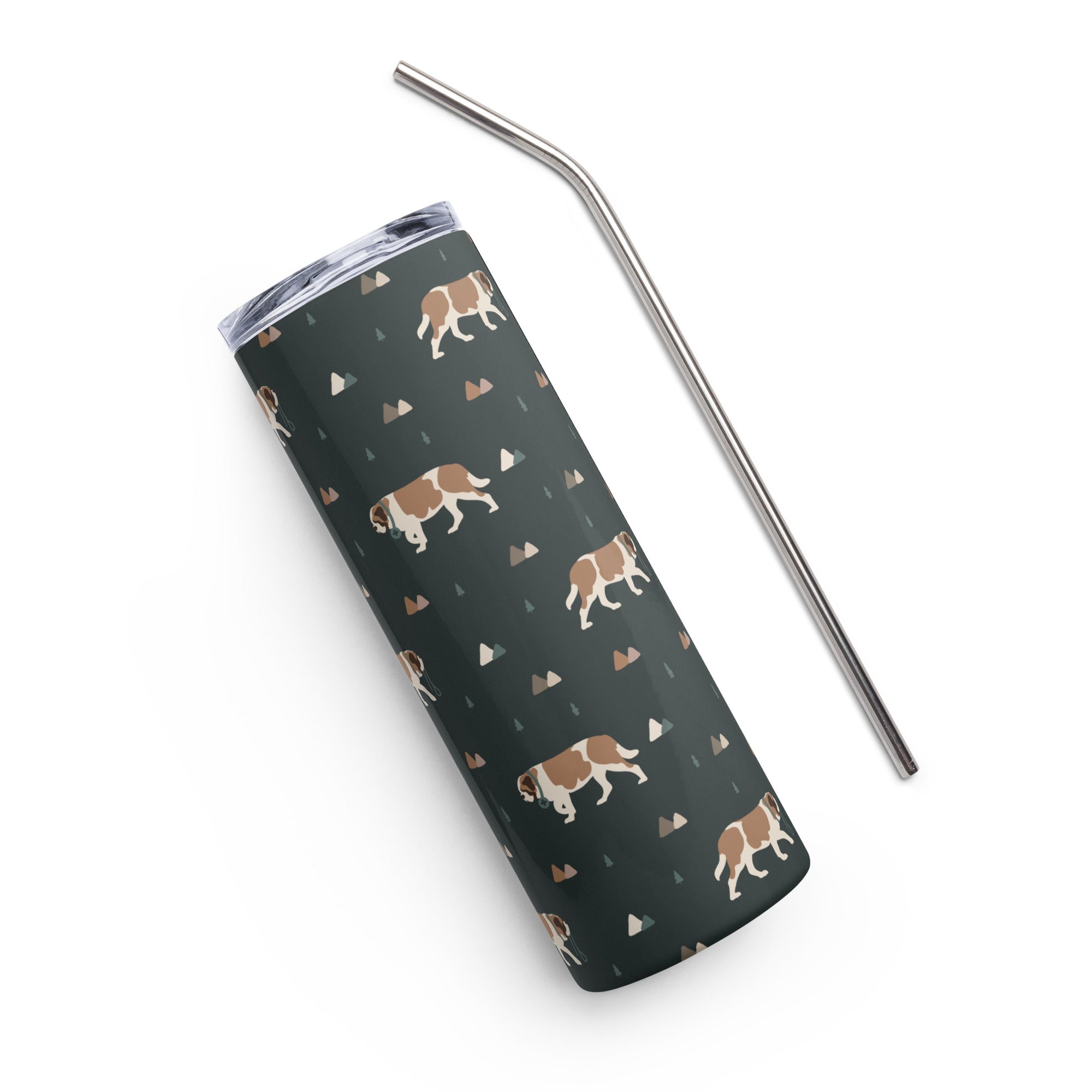 Green Mountain Saint Stainless Steel Tumbler + Straw - Lucy + Norman