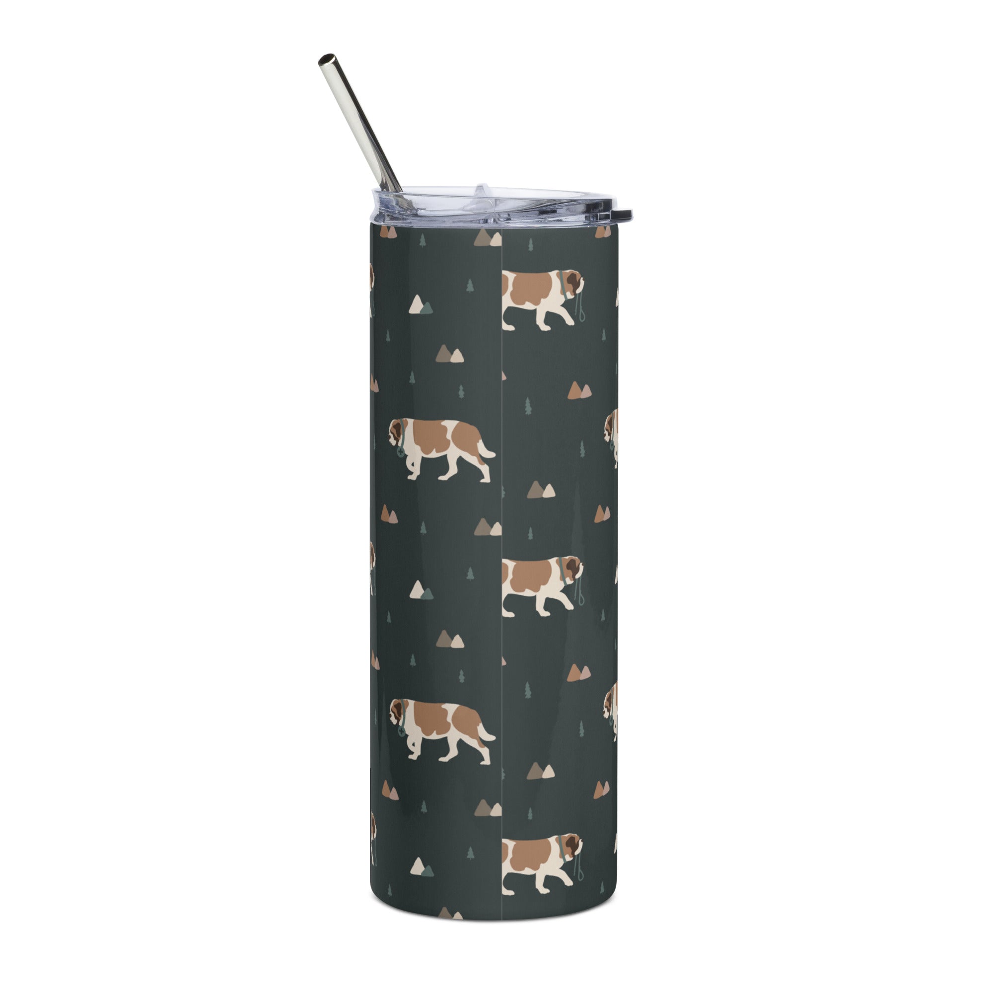 Green Mountain Saint Stainless Steel Tumbler + Straw - Lucy + Norman