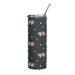 Green Mountain Saint Stainless Steel Tumbler + Straw - Lucy + Norman