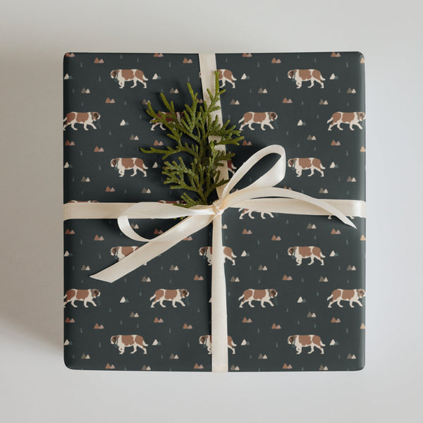 Mistletoe Pattern Mid-Century Holiday Gift Wrap Sheets or Roll – My Darlin'