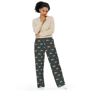 Green Mountain Unisex Wide Lounge Pants - Lucy + Norman