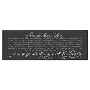 Home Saint Home Framed Panoramic Black Canvas - Lucy + Norman