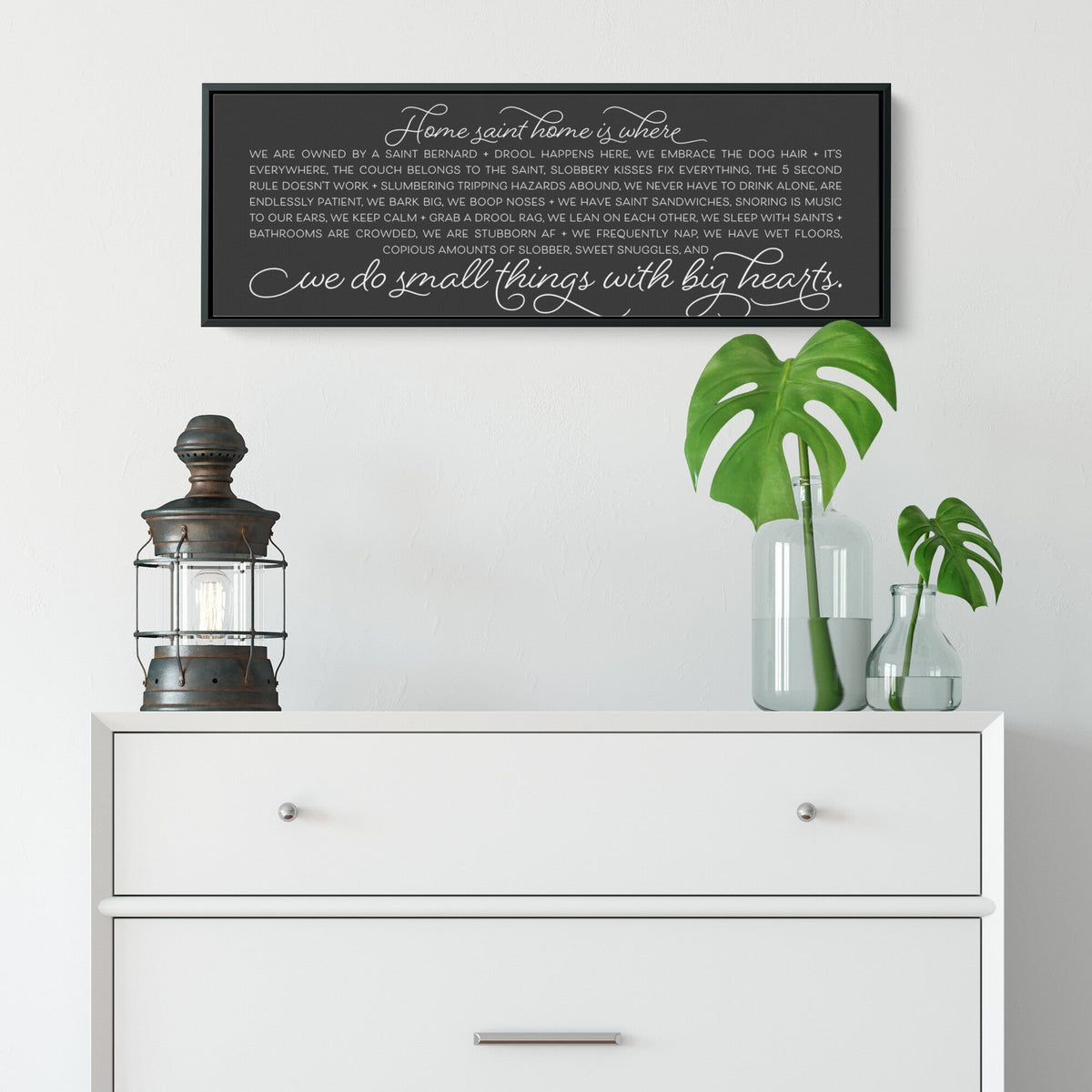 Home Saint Home Framed Panoramic Black Canvas - Lucy + Norman