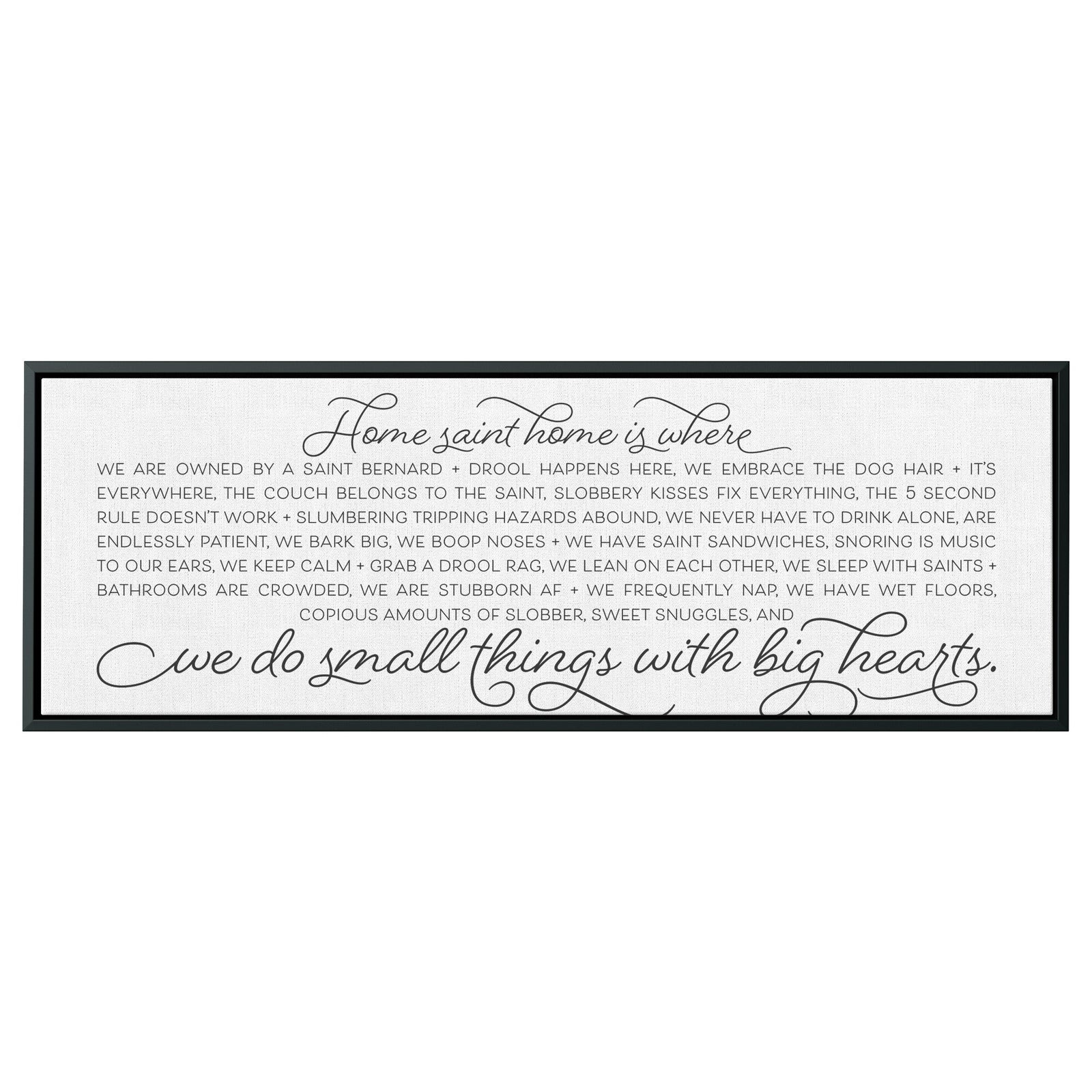 Home Saint Home Framed Panoramic White Canvas - Lucy + Norman