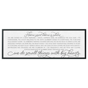 Home Saint Home Framed Panoramic White Canvas - Lucy + Norman