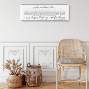 Home Saint Home Framed Panoramic White Canvas - Lucy + Norman