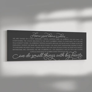 Home Saint Home Panoramic Black Canvas Wrap - Lucy + Norman