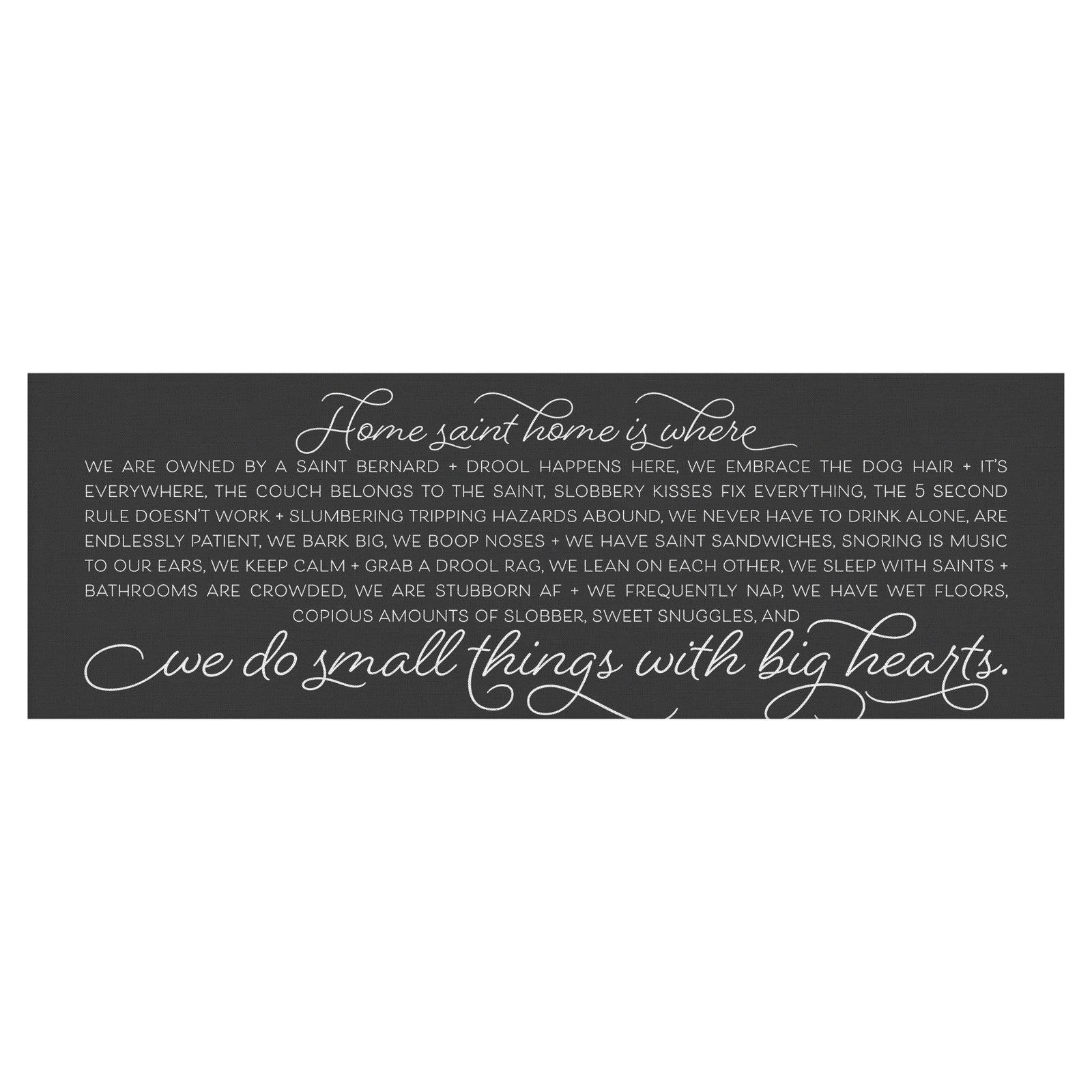 Home Saint Home Panoramic Black Canvas Wrap - Lucy + Norman