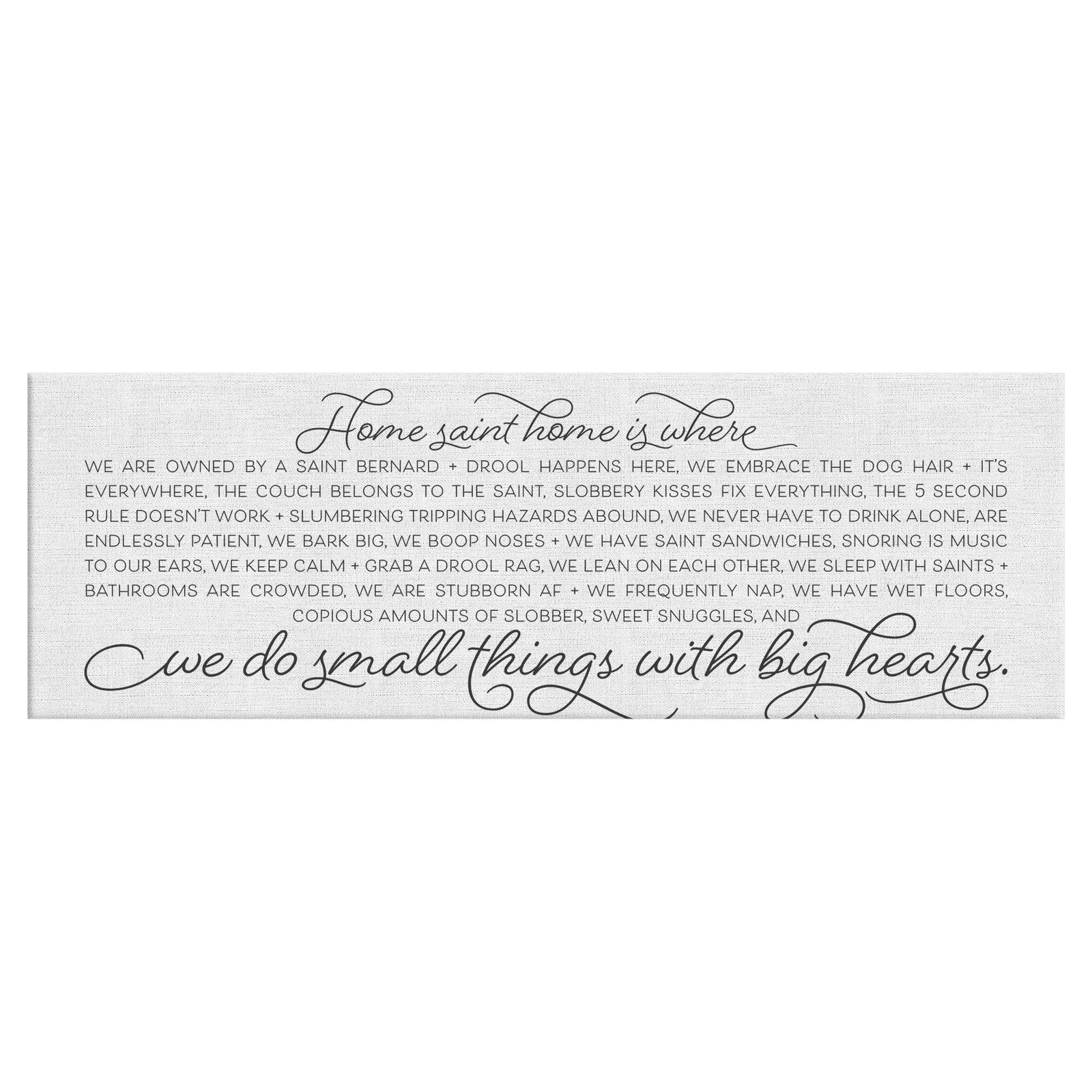 Home Saint Home Panoramic White Canvas Wrap - Lucy + Norman