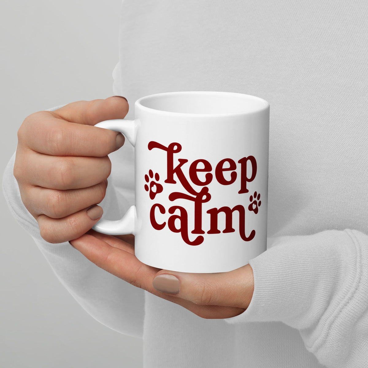 Keep Calm + Grab a Drool Rag White Mug - Lucy + Norman