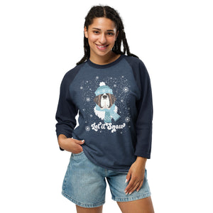 Let It Snow 3/4 Sleeve Raglan - Lucy + Norman