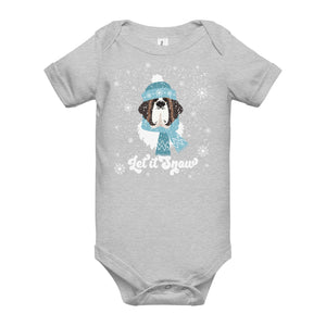 Let It Snow Baby Short Sleeve One Piece - Lucy + Norman