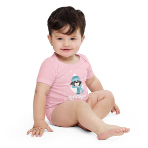 Let It Snow Baby Short Sleeve One Piece - Lucy + Norman