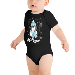 Let It Snow Baby Short Sleeve One Piece - Lucy + Norman