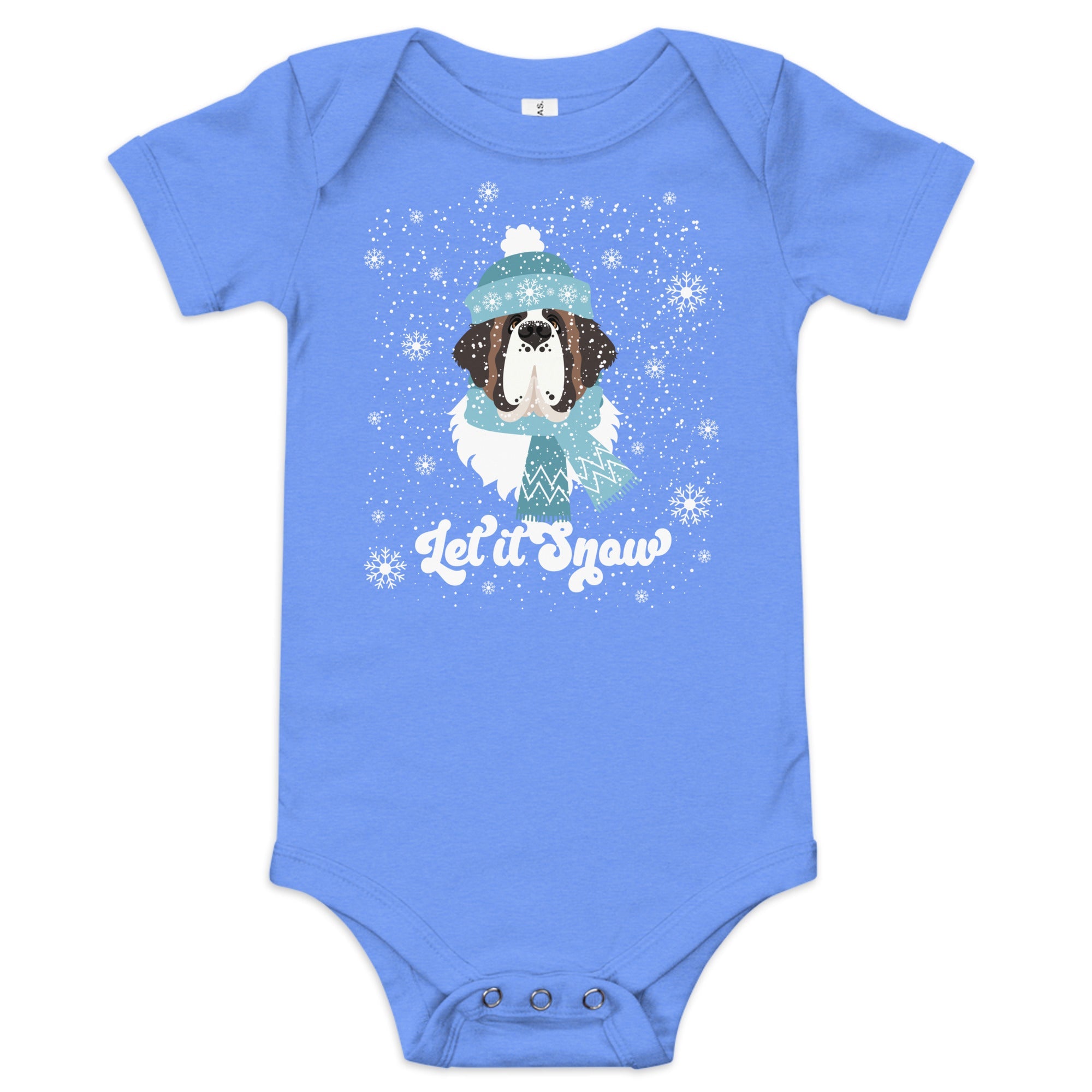 Let It Snow Baby Short Sleeve One Piece - Lucy + Norman