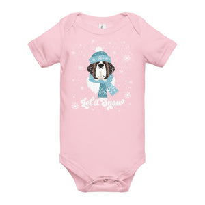 Let It Snow Baby Short Sleeve One Piece - Lucy + Norman