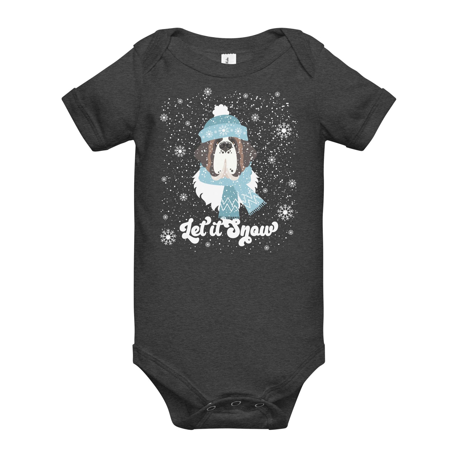 Let It Snow Baby Short Sleeve One Piece - Lucy + Norman