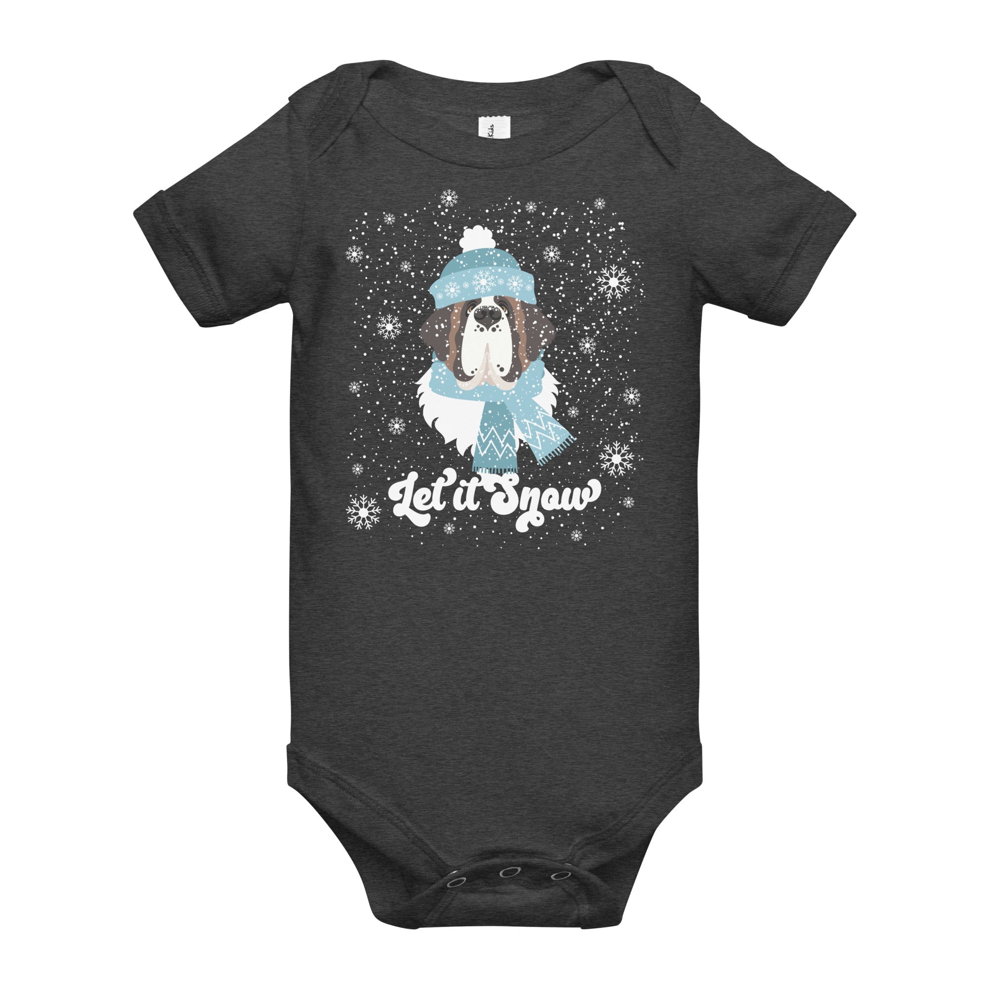 Let It Snow Baby Short Sleeve One Piece - Lucy + Norman