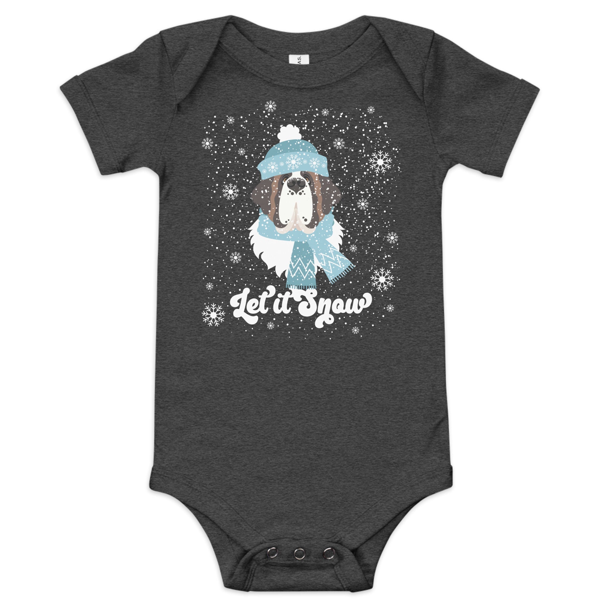 Let It Snow Baby Short Sleeve One Piece - Lucy + Norman