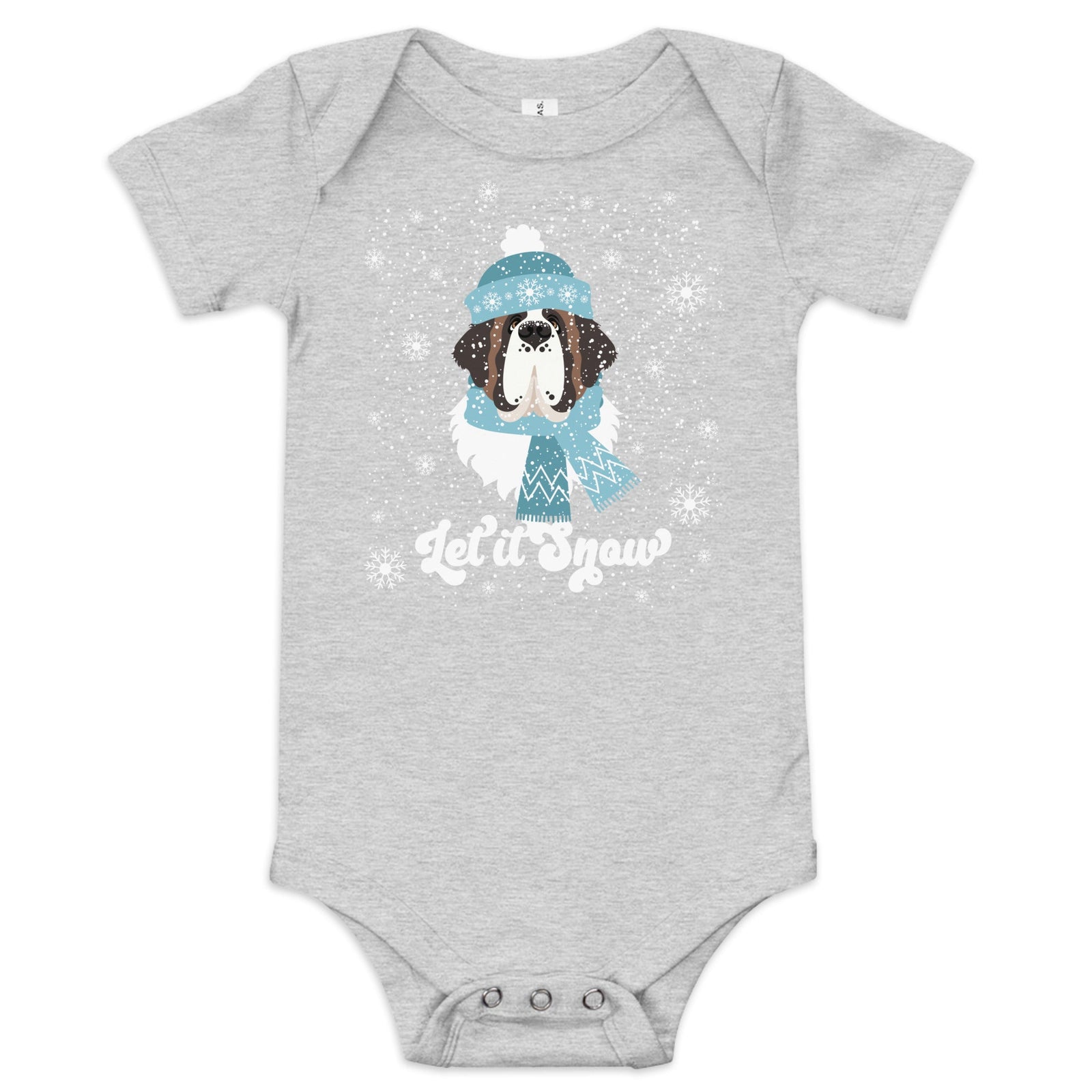 Let It Snow Baby Short Sleeve One Piece - Lucy + Norman